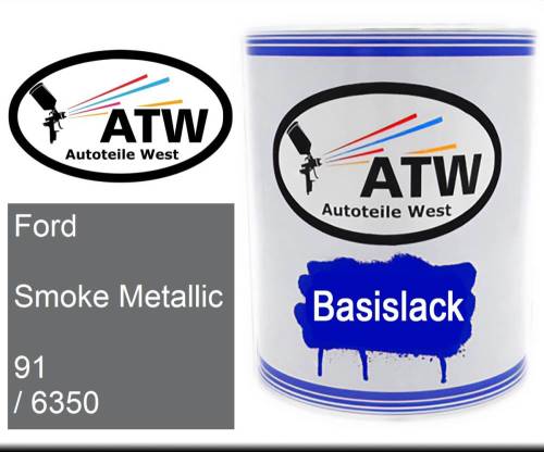 Ford, Smoke Metallic, 91 / 6350: 1L Lackdose, von ATW Autoteile West.